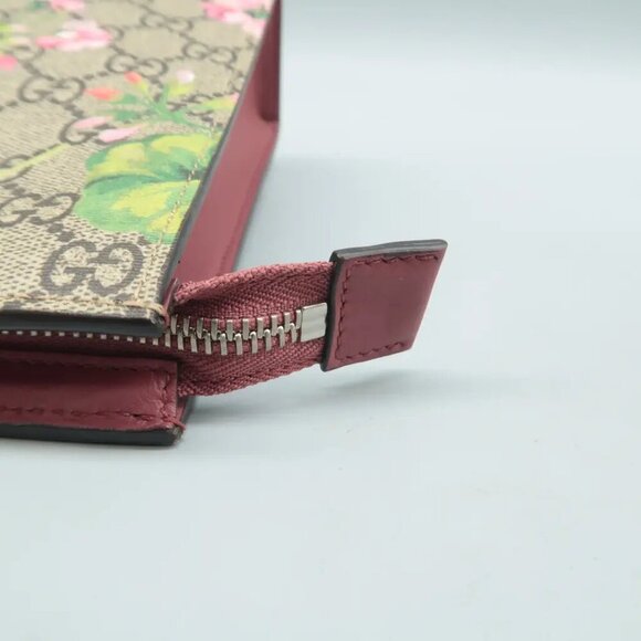 100% Authentic GUCCI Blooms Brown Canvas Clutch Bag 550-091524 - Picture 7 of 12
